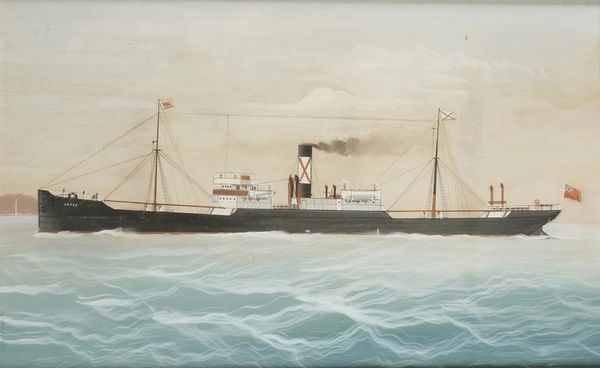 marine pierhead painting maritime nautical steamship sailing ship oil