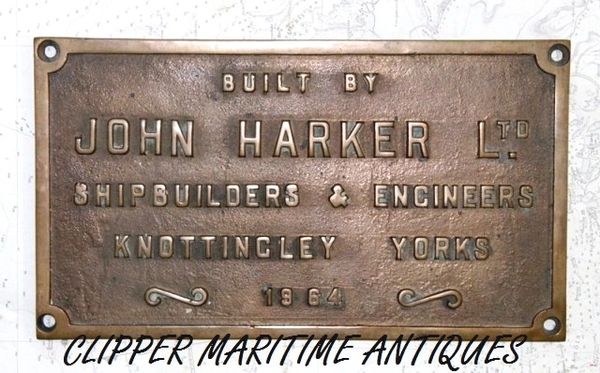 shipbuilders plate brass ship builders engineers makers