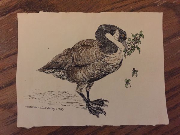 GOOSE CHRISTMAS CARD