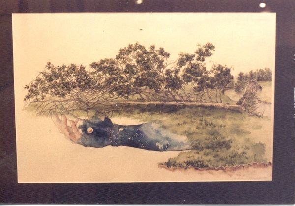 TACTILE ROOTS
1985
Image: 12" H X 20" W
Watercolor, ink, pencil on paper