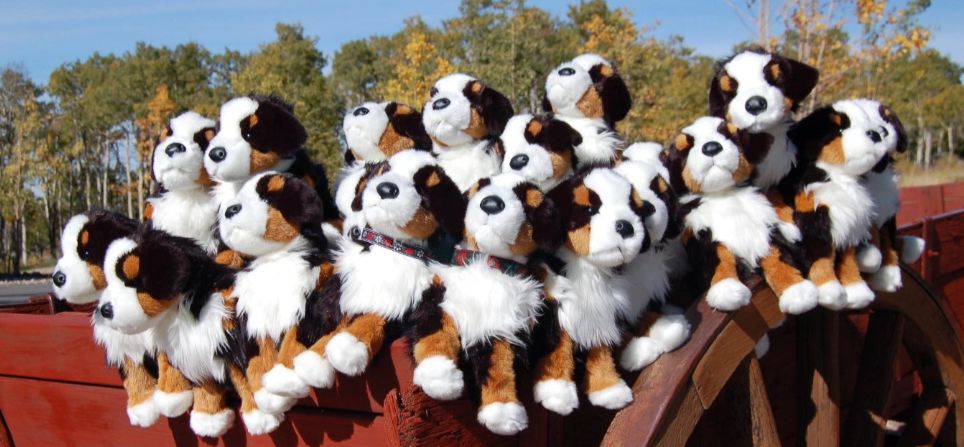 Children Love Hannah, the adorable Bernese Mountain Dog stuffed animal plush puppies for kids