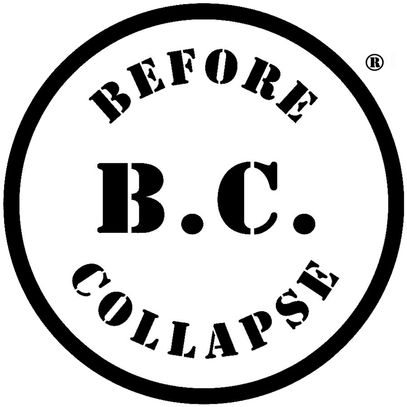 B.C.: BEFORE COLLAPSE registered trademark circle logo