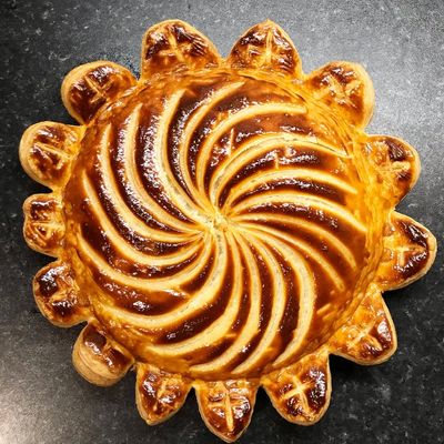 This artisan Galette des Rois is made from scratch. The recipe is an authentic French recipe.