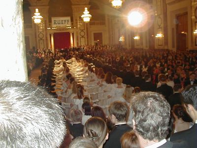 The Grand Promenade at the Rueff Vienna Ball held in the Main Ballroom of the Imperial Palace.