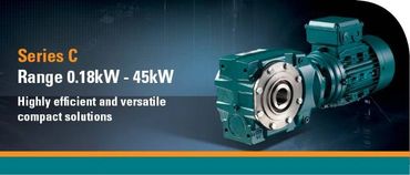Fenner Series C helical worm gear unit Highly efficient gearing, saving energy