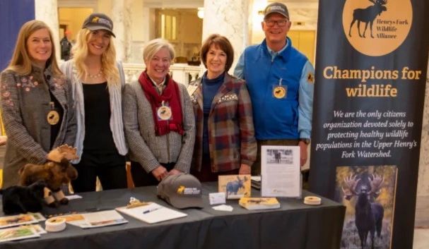 Some members of Henry’s Fork Wildlife Alliance at the Idaho Wildlife Federation’s annual ‘Camo at the Capital’ event in Boise, Idaho. Credit: Charlie Lansche Some members of Henry’s Fork Wildlife Alliance at the Idaho Wildlife Federation’s annual ‘Camo at the Capital’ event in Boise, Idaho. Credit: Charlie Lansche