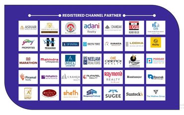 Logos of various registered channel partners in real estate and construction sectors.