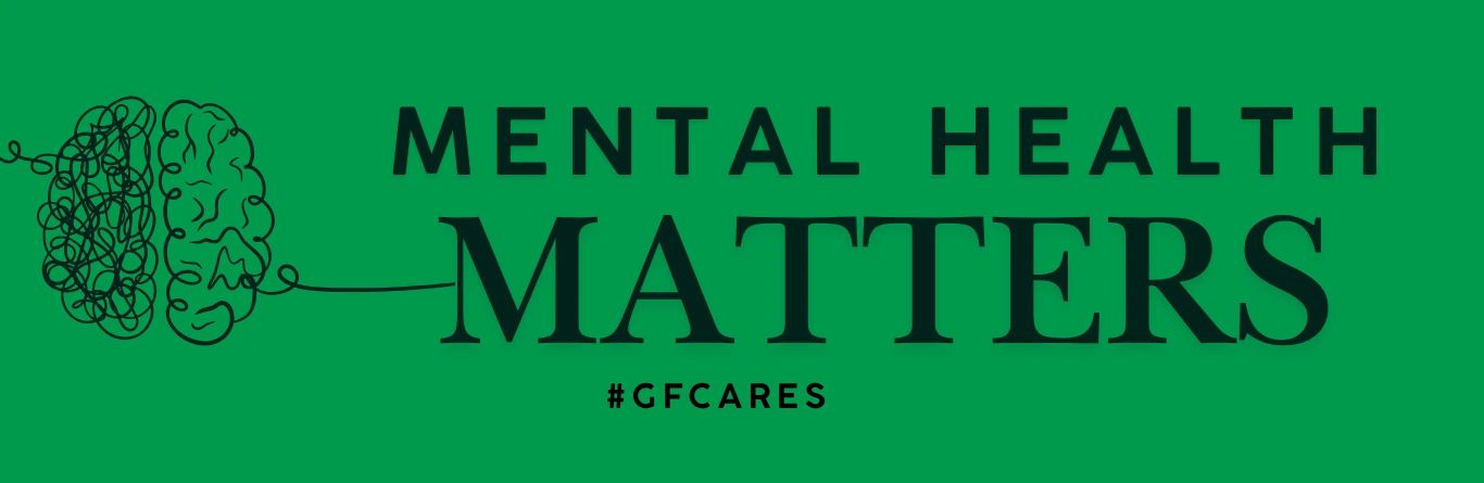 Mental health matters with a brain illustration.