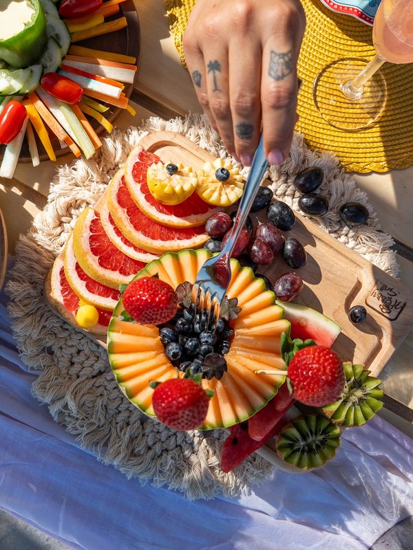 Tabla de frutas tropicales