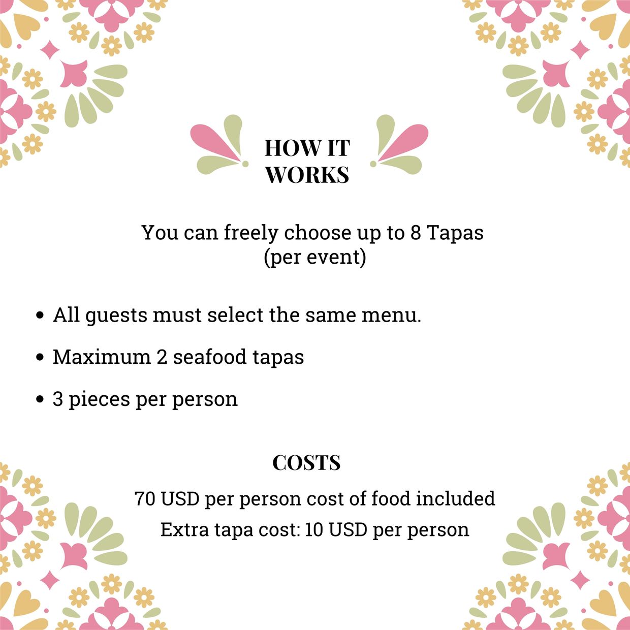 como elegir menu de tapas de daveed chef service