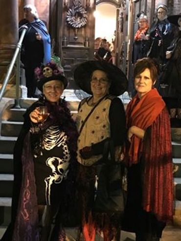 Witches at the Jacob Henry Mansion in Joliet, IL during Witches Night Out charitable event