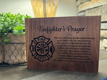 Firefighter's Prayer Plaque