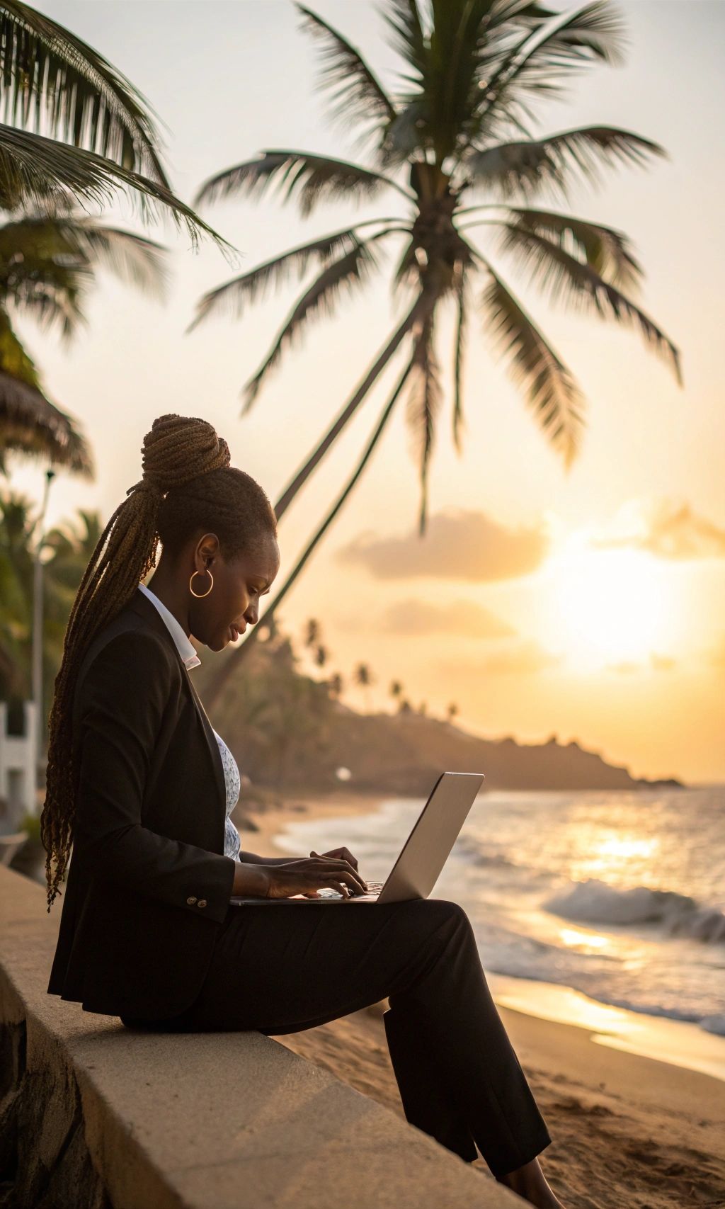 Freelance Sales Executive working from the beach Freelance Sales Executive working from the beach