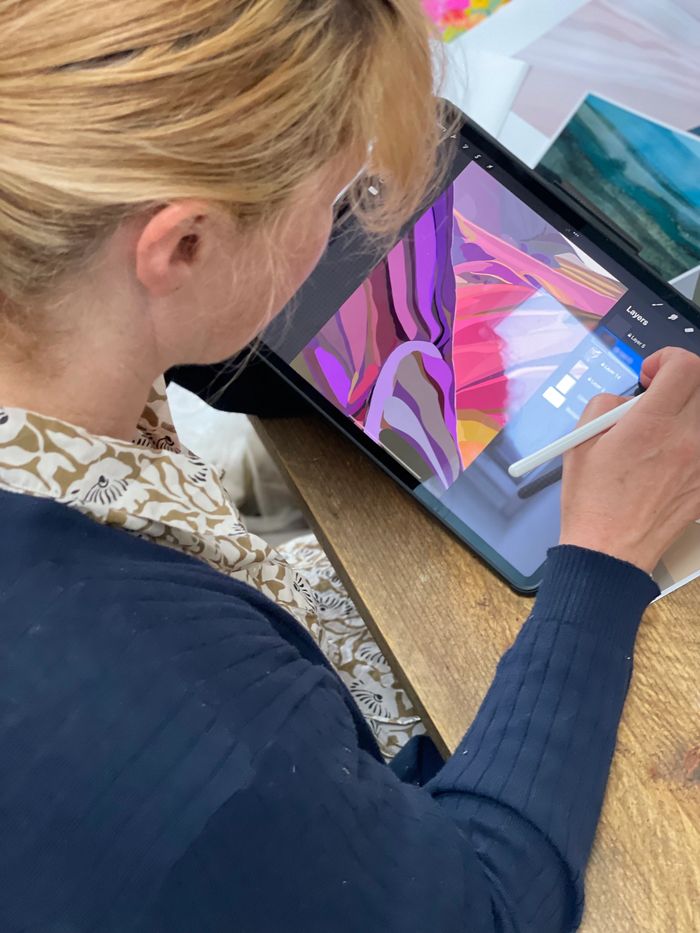 Humbeled me drawing on my iPda.