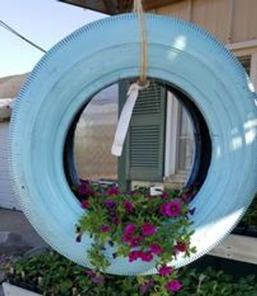 tire swing planter