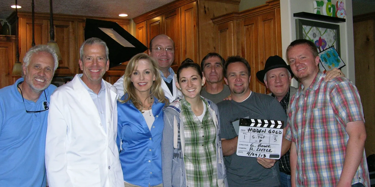 One great team of crew and actors. We were shooting two commercials this day.