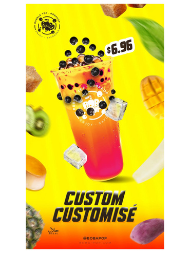 fruity bubble tea, custom bubble tea, fruit bubble tea