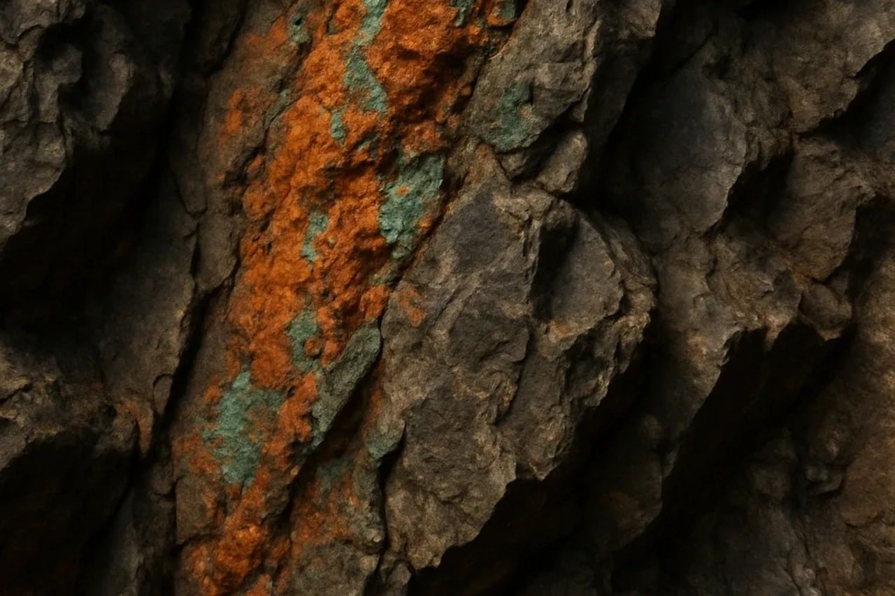A vein of copper ore.