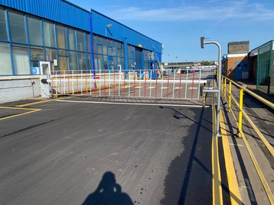 Security Barrier Systems installed on private trading estate with full automated opening and closing