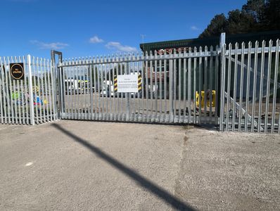 Industrial Security Automatic Sliding Gate fitting for a commercial trade client by All Access Entry