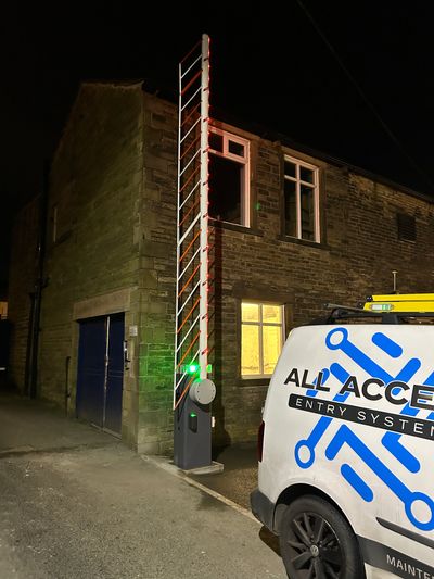 Our engineer completing an emergency repair overnight to ensure this business stays secure in Ilkley