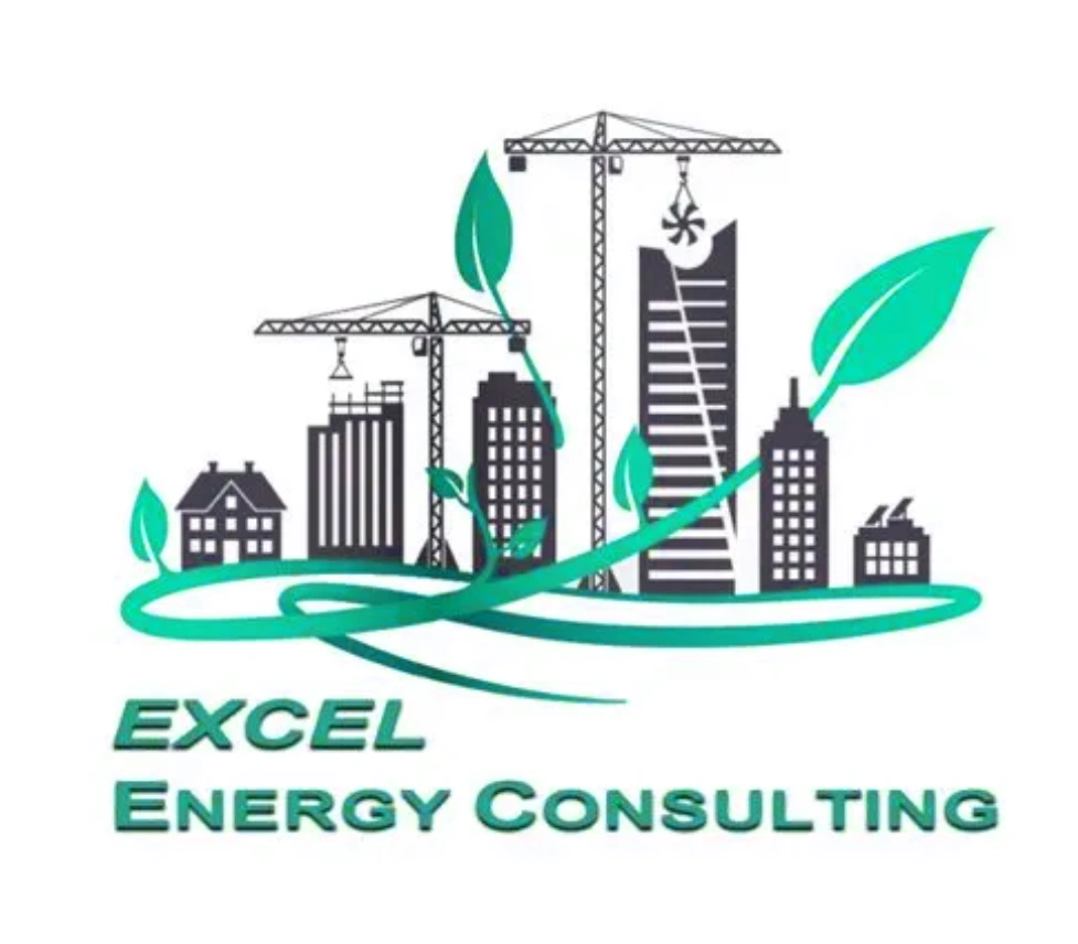 Excel energy logo, eco friendly.
