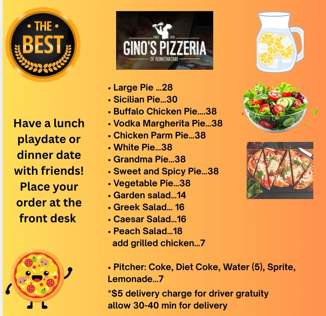 Place order ahead of time or order when you arrive 🍕🧡