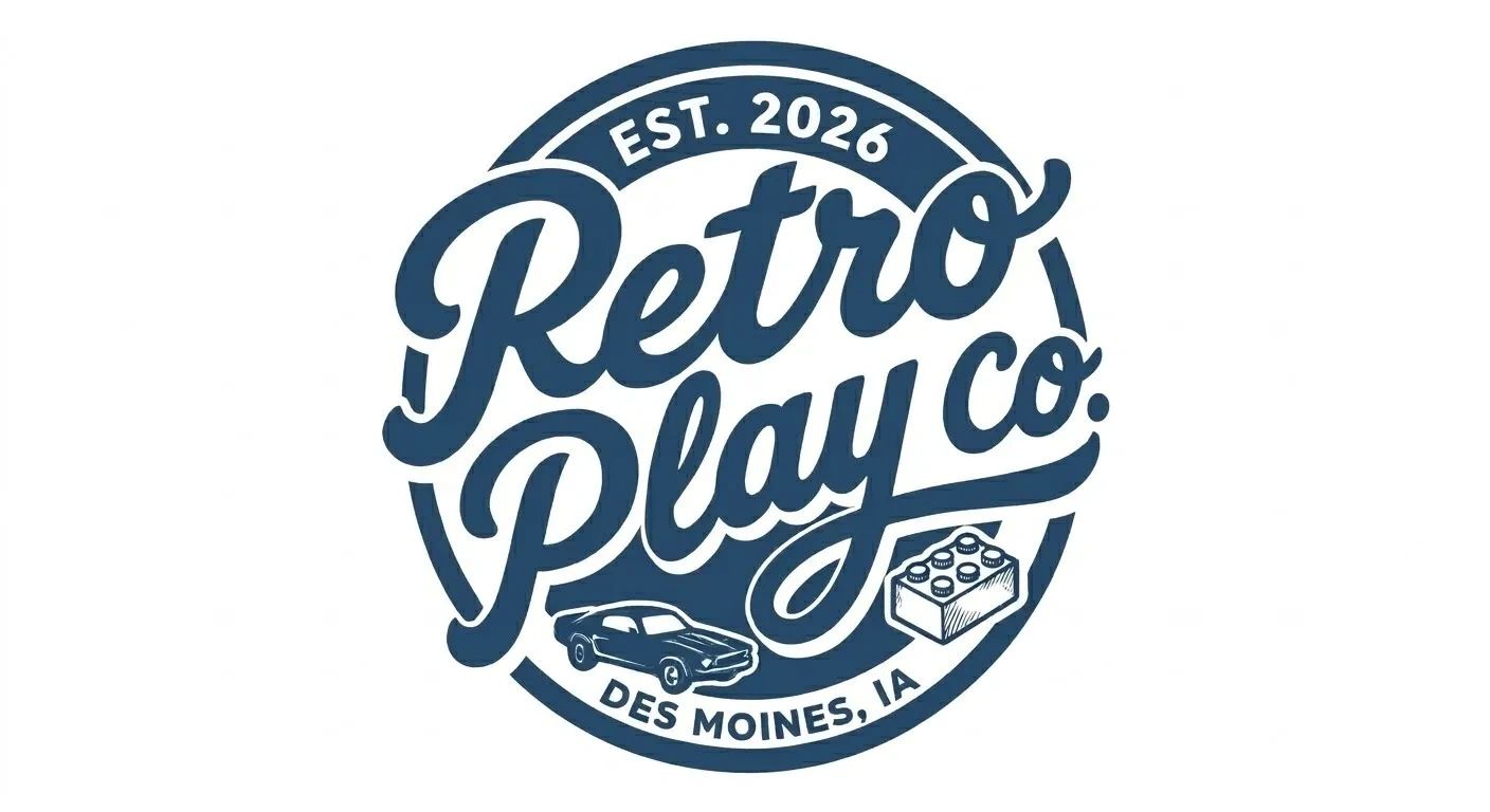 Logo for Retro Play Co. established in 2026 in Des Moines, IA.