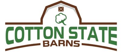 Logo of Cotton State Barns featuring a barn and cotton plant graphic.