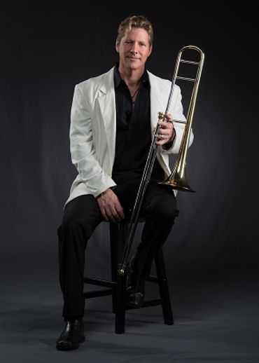 John Hines picture, jazz trombone player images, Hines DeVine Jazz,Martin Urbie Green Tenor trombone