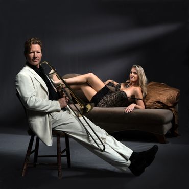 John Hines image, Donna DeVine image, You & I CD cover photo, jazz trombone picture