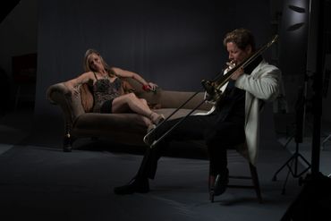 John Hines, Donna DeVine images, jazz trombone picture, You & I album images