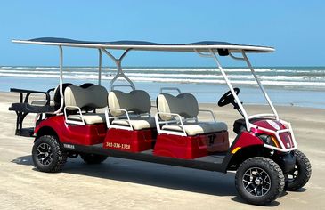 8 passenger golf cart rental in corpus christi on north padre island