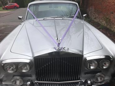 BRAY Wedding Cars. Pearl (Rolls Royce Silver Shadow 1). Enjoying a wedding.