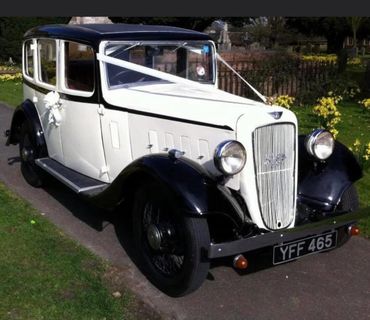 BRAY Wedding Cars. Doris (1935 Austin 12/6). Enjoying a wedding.