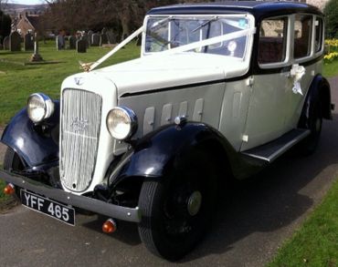 BRAY Wedding Cars. Doris (1935 Austin 12/6). Enjoying a wedding.