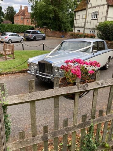 BRAY Wedding Cars. Pearl (1970 Rolls Royce Silver Shadow 1). Enjoying a wedding.