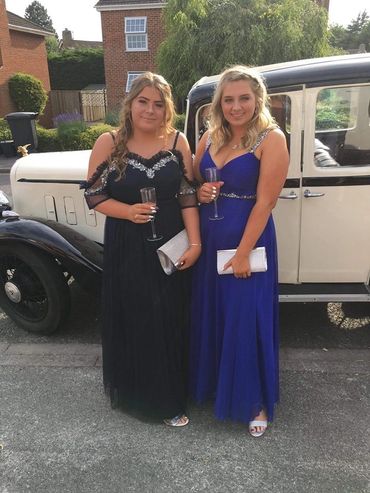 BRAY Wedding Cars. Doris (1935 Austin 12/6). Getting ready for a Prom.