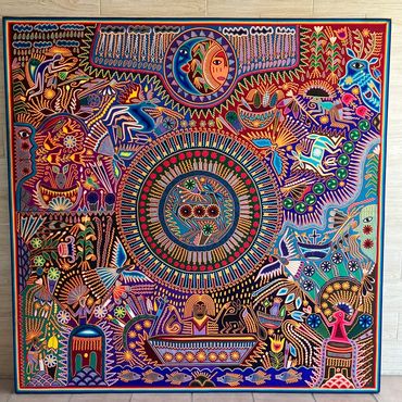 Huichol Yarn Painting - Mexico
