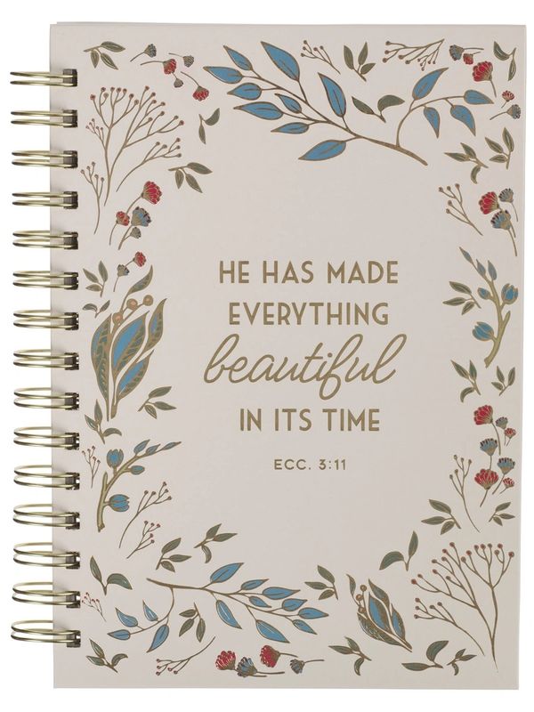 Journal Wirebound Ivory Floral
Ecclesiastes 3:11