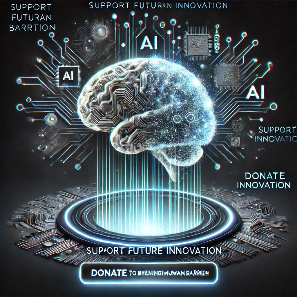 AI brain surrounded by quantum particles and circuits, representing innovation. #SupportAI
