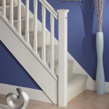 Standard closed string timber staircase