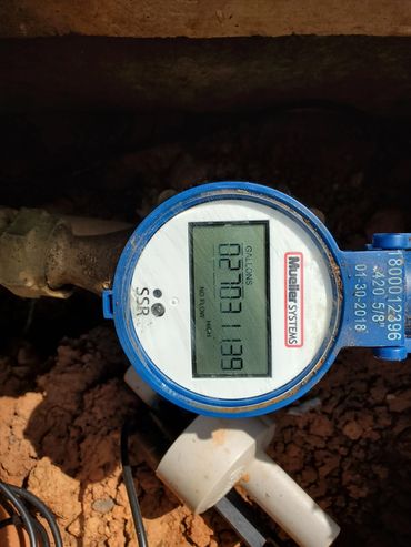 Water Meter. If the meter numbers are moving, then your system has water actively running through i