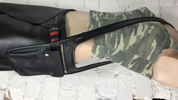Skinny Army Wallet Bag and Wrap Skirt PUNKuture Leather Sydney