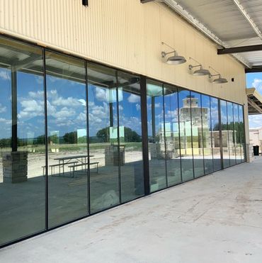 Window walls for a commercial property