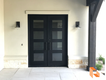 Door with contemporary design