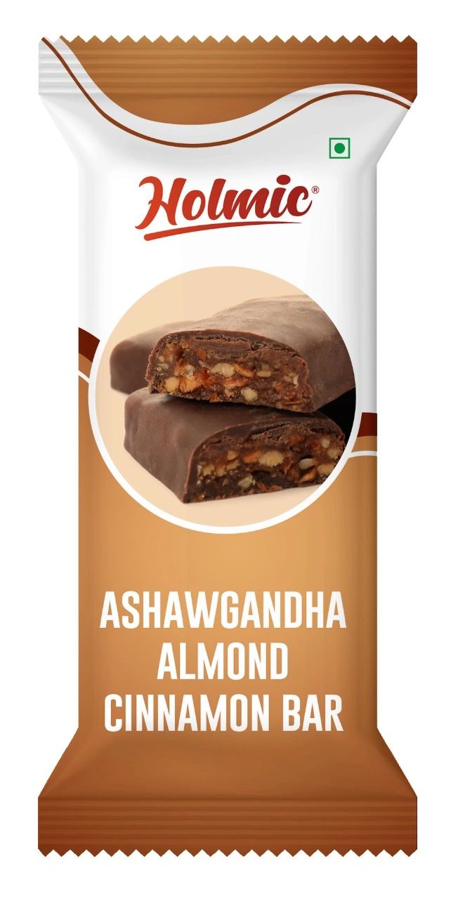 🌟 Holmic's Ashwagandha Almond Cinnamon Bar: A Unique Fusion of Wellness and Flavor! 🌿🍫