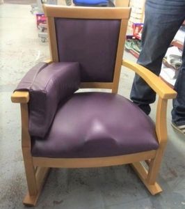Low Nice Carver Chair, with additional side support cushion and dome effect seat.