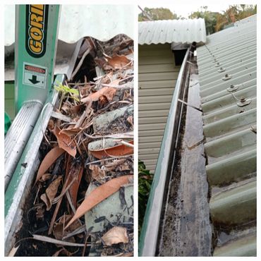 Dont let blocked gutters flood your house. Book a gutter inspection and clean with us.