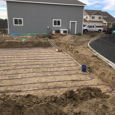 drip septic system installed for ADU. KENNEWICK, WA